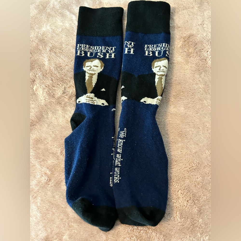 George H.W. Bush adult unisex tribute casual socks Texas Freedom President